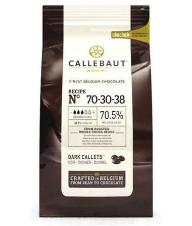 CALLEBAUT 70 % DARK CHOCOLATE COUVERTURE CALLETS 70-30-38 2.5 kg (KHUSUS KURIR SAMEDAY)