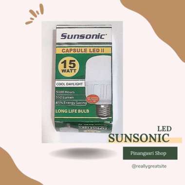 Lampu LED Tabung Pioline 15 watt 15w 15watt Kapsul Murah dan Grosir TB Sunsonic 15W