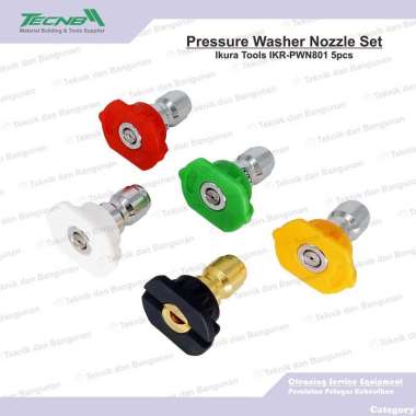 Quick Release Pressure Washer Nozzle Set Jet Cleaner Ikura Tools 5pcs