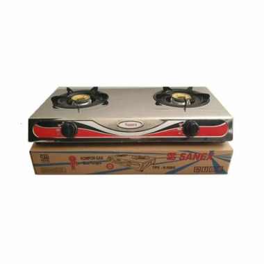 Unik Sanex K608S Kompor Gas 2 Tungku Stainless Steel K-608S