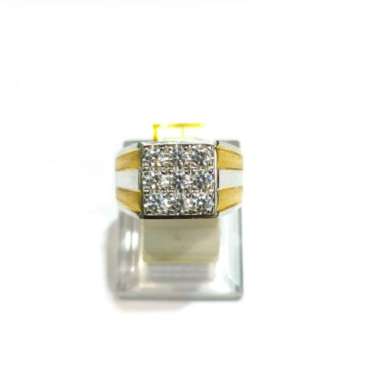 Cincin Cowok Diamond Look Emas Putih 750