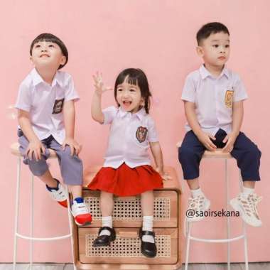 baju seragam sekolah SD SMP SMA bayi batita balita anak laki-laki perempuan ukuran kecil S SMA laki2