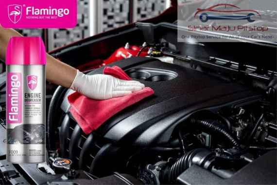 Cairan Spray Penetrant & Pembersih Blok Mesin Mobil Degreaser - FLAMINGO ENGINE DEGREASER 500 ml Ori