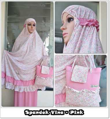 GROSIR MUKENA TERMURAH SPANDEK DEWASA VINA ( PINK )