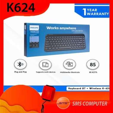 Philips K624 Keyboard Bluetooth + Wireless Multi-Device K-624 / Ori