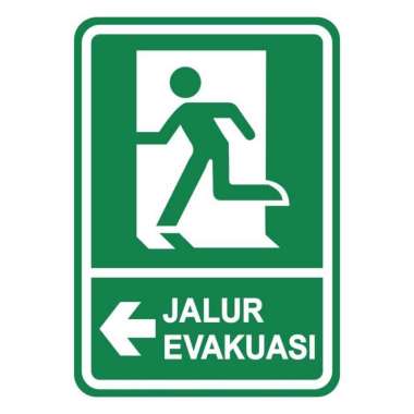 Rambu Plang Jalur Evakuasi 35cm x 50cm Plat Alumunium