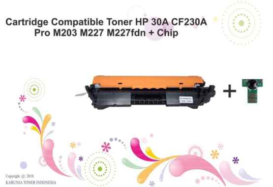 Cartridge Compatible Toner HP CF230A 30A M203 M227 M227fdn PLUS CHIP Monochrome