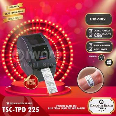BARCODE PRINTER TSC-TDP 225 | TSC TDP-225 PENCETAK GELANG PASIEN LABEL