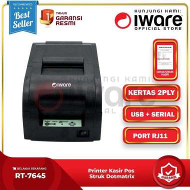 Iware Printer Kasir Pos Struk Dotmatrix Iware RT-7645 USB Serial