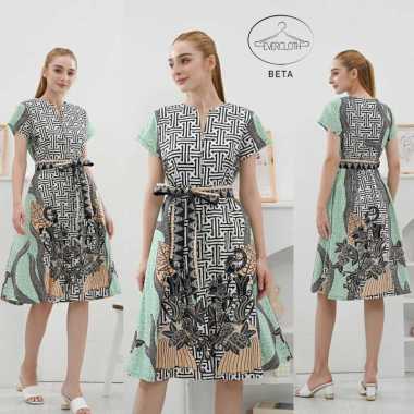 Evercloth Beta Dress Batik Wanita Dress Wanita Batik Couple Dress STANDAR