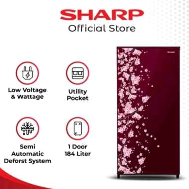 Kulkas 1 Pintu Sharp SJ-N192D | Lemari es SJN192D N192 D VB VR sakura