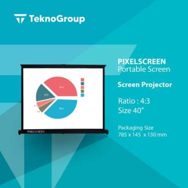 PIXELSCREEN Screen Projector / Layar Proyektor Portable Screen 40"