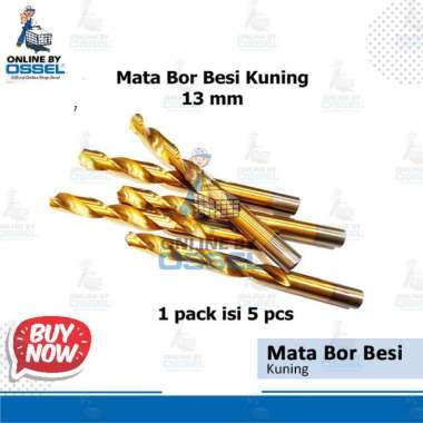 Mata Bor Besi Kuning 13mm OSSEL 1 pack isi 5 pcs