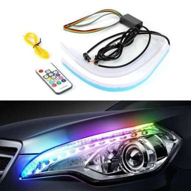 LAMPU LED ALIS SLIM 60CM REMOTE RGB SEIN RUNNING FLEXIBLE MOBIL MOTOR RGB