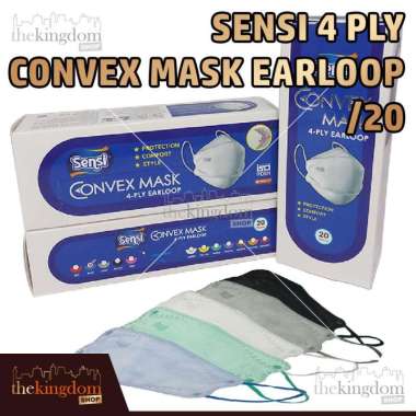 Sensi Mask 4Ply Convex Mask White 4 Ply Evo Plusmed /20 Masker Sensi Putih
