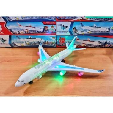 mainan replika pesawat terbang garuda ( miniatur edukasi, anak )
