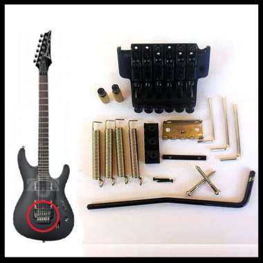 Bridge Tremolo Gitar Ibanez Edge III Locking Black Updown Hitam