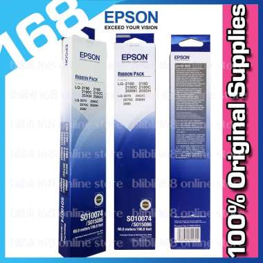 Ribbon Cartridge LQ 2180 - 2190 Epson 100% Original Pita LQ2180 - LQ2190 S015531 - S015086 Black Rib
