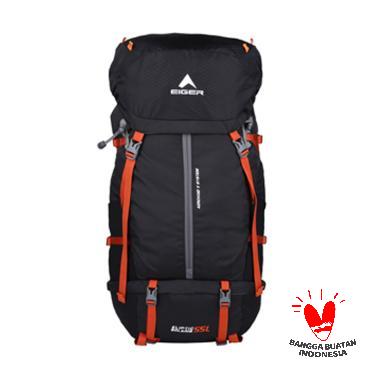 Eiger Eliptic Solaris Tas Ransel - Hitam Orange [55 L]