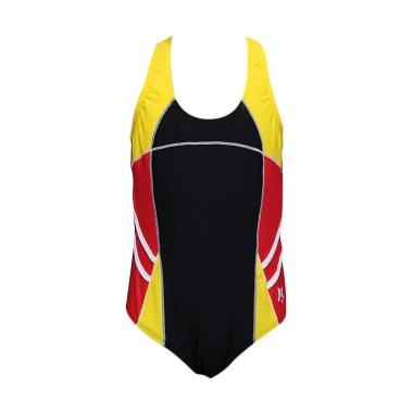 Lasona SW-D3009-L4 Baju Renang Anak Perempuan - Black Red