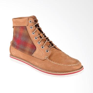 Timberland Sherbourne 7 Eye Moc Toe Sepatu Boot - Light Brown