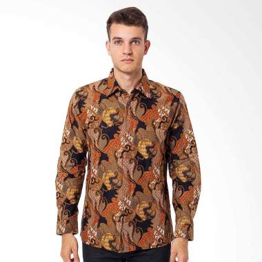 Asana Parang Combi Long Sleeves Baju Batik Pria - Black