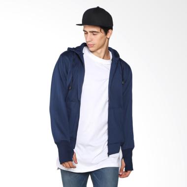 VM Hoodie Zipper Pria Polos ZIP Jaket - Navy Blue