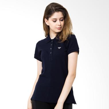 Efesu Short Sleeves Polo Shirt Wanita - Navy