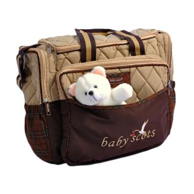 Baby Scots Bordir Boneka Tas Bayi - Cokelat