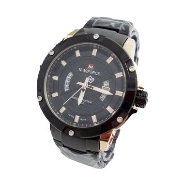 Naviforce NF9286 Jam Tangan Pria - Hitam Rose Gold