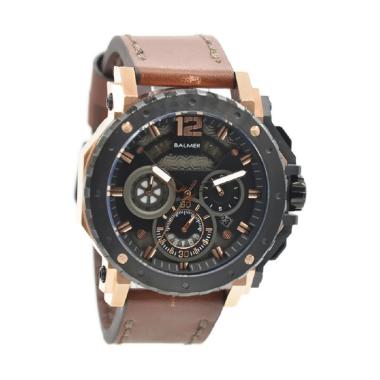 Balmer B.7935MR Jam Tangan Pria - Coklat Rosegold Hitam Brown/ Rose Gold