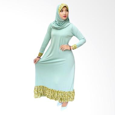 Fafa Collection Marsha 011 Gamis Batik with Hijab - Hijau