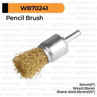 Wire Cup Brush Mini (Bor 1") Kuningan INGCO WB70241 Sikat Kawat Die Grinder Dremel