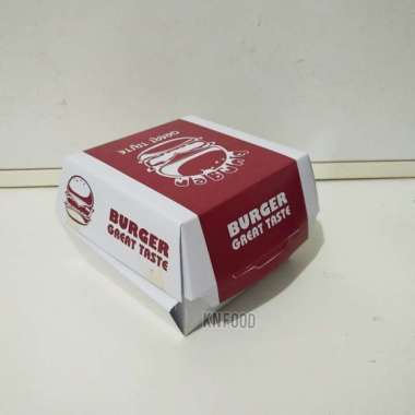 dus burger / Box Burger - Merah putih [50 Pcs]