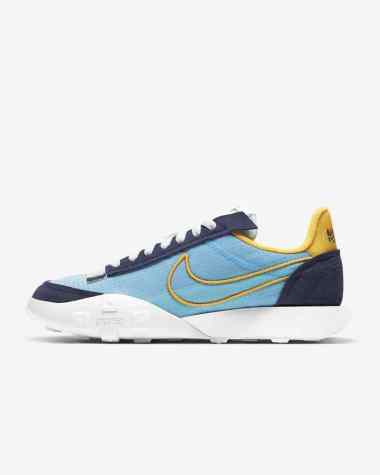 nike waffle racer navy yellow
