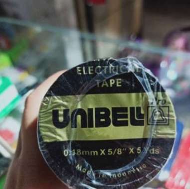 Electrical Tape UNIBELL / Isolasi Kabel Listrik Hitam Merk : Unibell