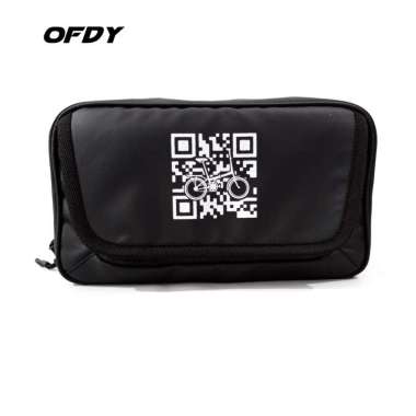 Tas Front block sepeda Motif BARCODE ORIGINAL OFDY hitam