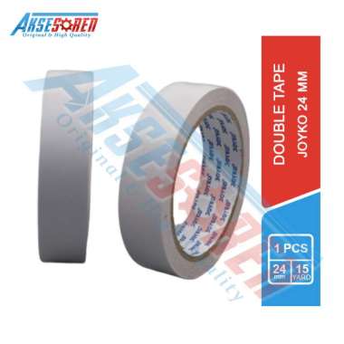 Double Tape Joyko 1 inchi [2.4 cm] / Lakban Isolasi Dobel Tip Selotip Kertas Putih