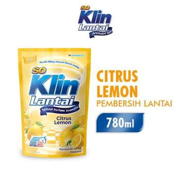 Promo Harga So Klin Pembersih Lantai Kuning Citrus Lemon 780 ml - Blibli