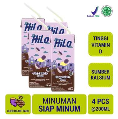 Promo Harga Hilo Ready to Drink Chocolate Taro 200 ml - Blibli