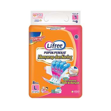 Lifree Popok Perekat Menyerap dan Kering