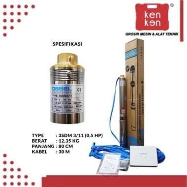 Pompa Submersible Mesin Pompa Air 3 Inch 0.5 PK Pompa Celup 3 0.5 HP