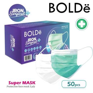 BOLDe Iron Mask 3Ply isi 50 + LOGO EMBOSSED WHITE