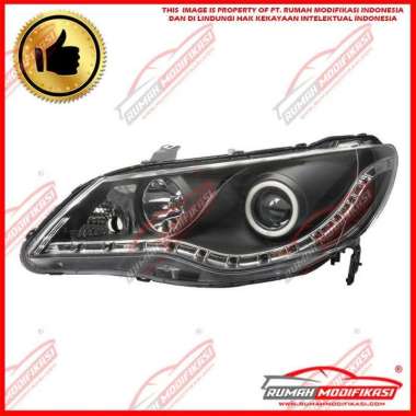 Head Lamp - Honda Civic Fd 2006-2011 - Eagleeyes - Starline - Angeleye BLACK