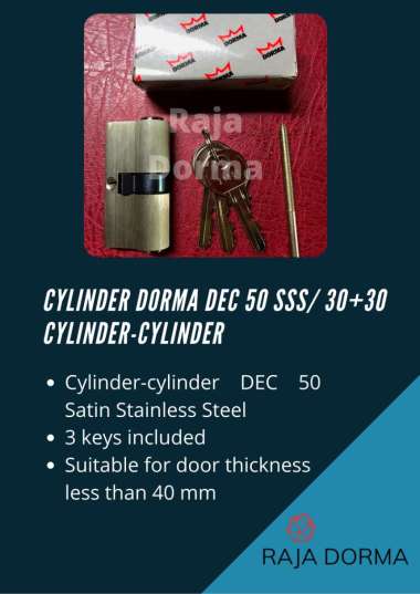 Dorma DEC 50 SSS 30 + 30 Dorma Cylinder Key