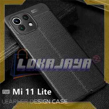 Case Xiaomi Mi 11 Lite Autofocus Leather Premium Softcase Mi 11 Lite Hitam