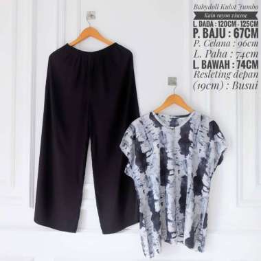 ONE SET BABYDOLL KULOT JUMBO KATUN RAYON VISCOSE  / PIYAMA RAYON / PAJAMAS / SETELAN KULOT (PART 1) 
