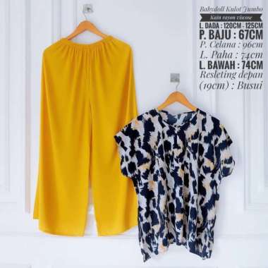 ONE SET BABYDOLL KULOT JUMBO KATUN RAYON VISCOSE / PIYAMA RAYON / PAJAMAS / SETELAN KULOT (PART 1)