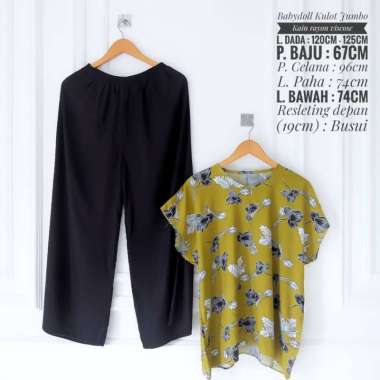 ONE SET BABYDOLL KULOT JUMBO KATUN RAYON VISCOSE  / PIYAMA RAYON / PAJAMAS / SETELAN KULOT (PART 1) 