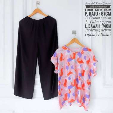 ONE SET BABYDOLL KULOT JUMBO KATUN RAYON VISCOSE / PIYAMA RAYON / PAJAMAS / SETELAN KULOT (PART 1)
